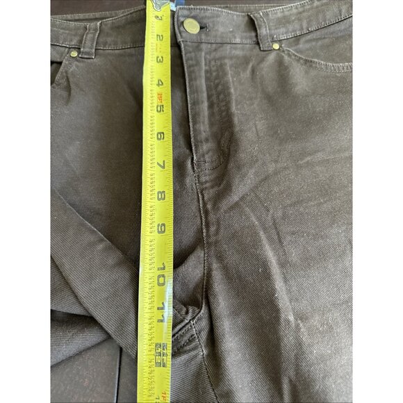 Jones New York Signature Womens Brown Stretch Flared Pants Size 12 - Picture 4 of 7